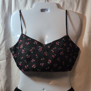 Fashion Nova Black Cherry Patterned Top